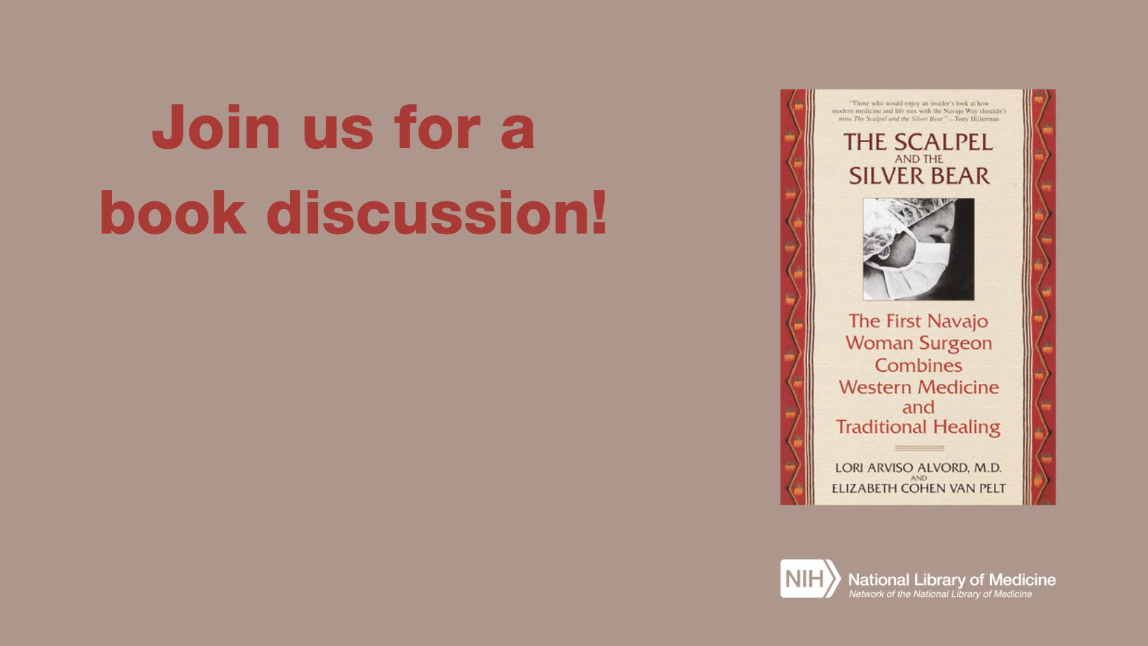 Join us for a book discussion Scalpel and the Bear