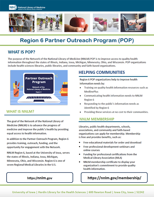 Region 6 Partner Outreach Program (POP) Handout